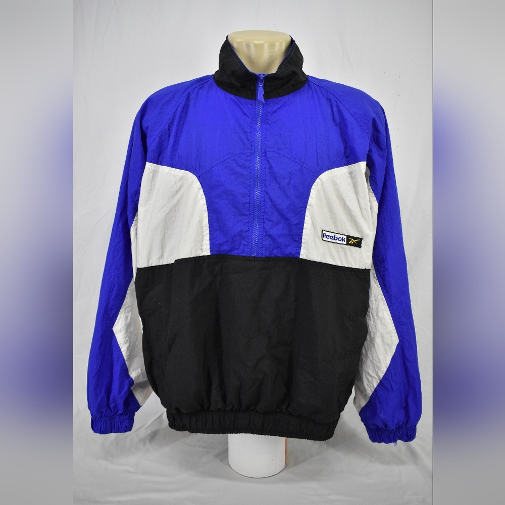 Vintage 90's Reebok Windbreaker Jacket ,Multicolor,Size:L